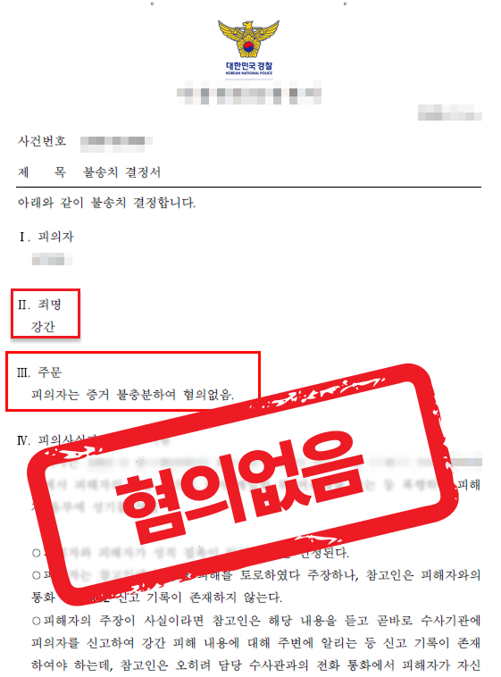 술집 접대부 고소인의 강간 주장, 무혐의 결정된 사례 — 성범죄 전문 변호사의 실전 변론